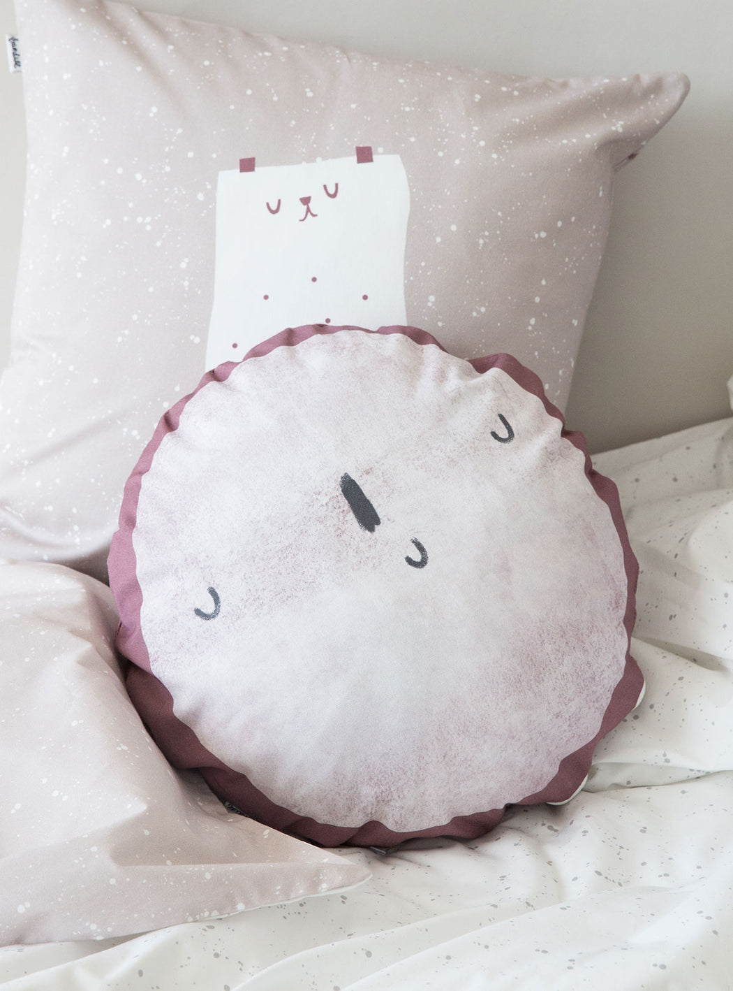 Set of Pink Cosmos Duvet cover for bed of 90 cm + Bang, zoom to the moon Pillow 40 cm