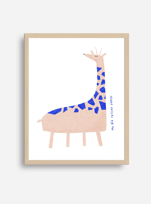 "My big friend Giraffe" Nude Print