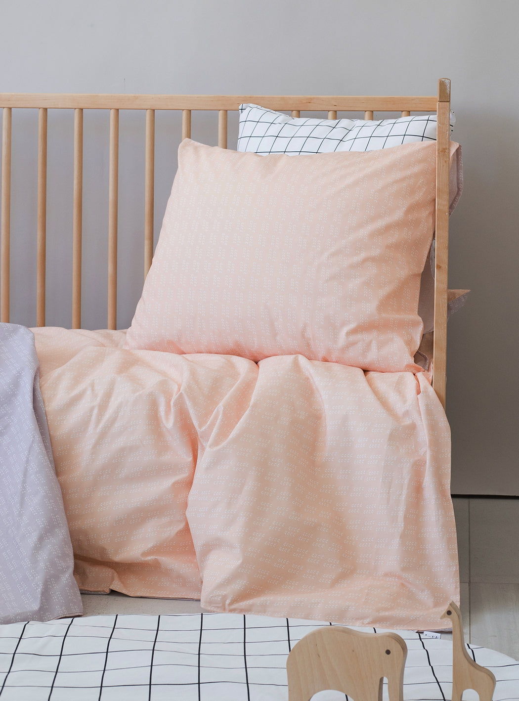 Set of Duvet cover + pillowcase Soft Peach for maxi cradle